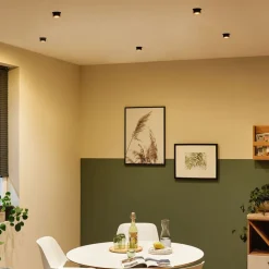 Paulmann Gil LED inbouwlamp zwart/goud 3 per set