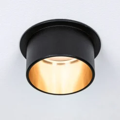 Paulmann Gil LED inbouwlamp zwart/goud 3 per set