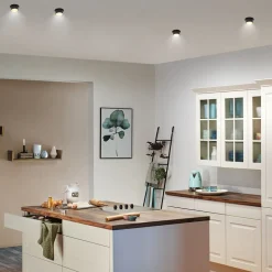 Paulmann Gil LED inbouwlamp zwart/goud 3 per set