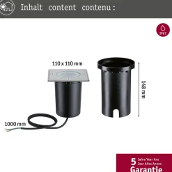 Paulmann grondspot inbouwlamp Vloer, hoekig, RGBW, ZigBee