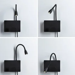 Paulmann Halina USB LED wandlamp, flexibele arm zwart