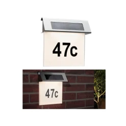 Paulmann huisnr.-lamp LED op zonne-energie, IP44