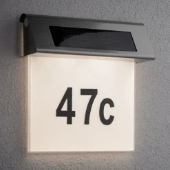 Paulmann huisnr.-lamp LED op zonne-energie, IP44