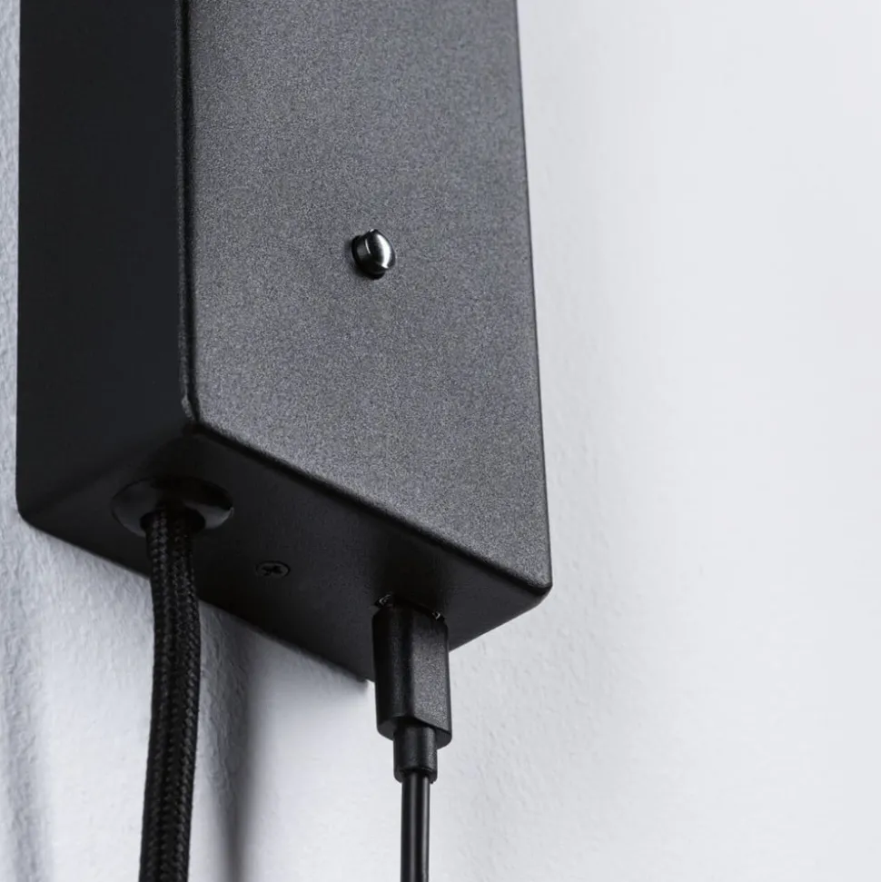 Paulmann Hulda USB LED wandspot 3-staps dimbaar zwart