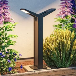 Paulmann Juntea LED tuinpadverlichting, antraciet, sensor, 2-lamps.