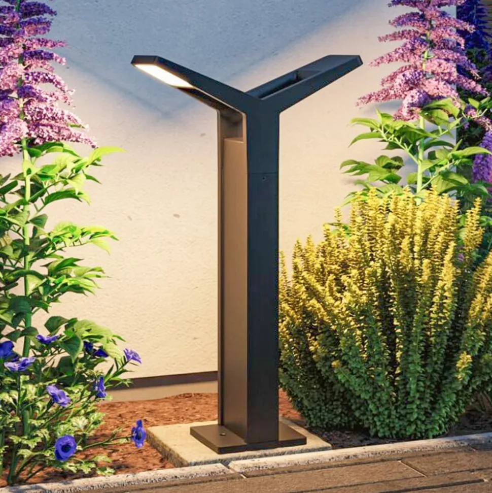 Paulmann Juntea LED tuinpadverlichting, antraciet, sensor, 2-lamps.