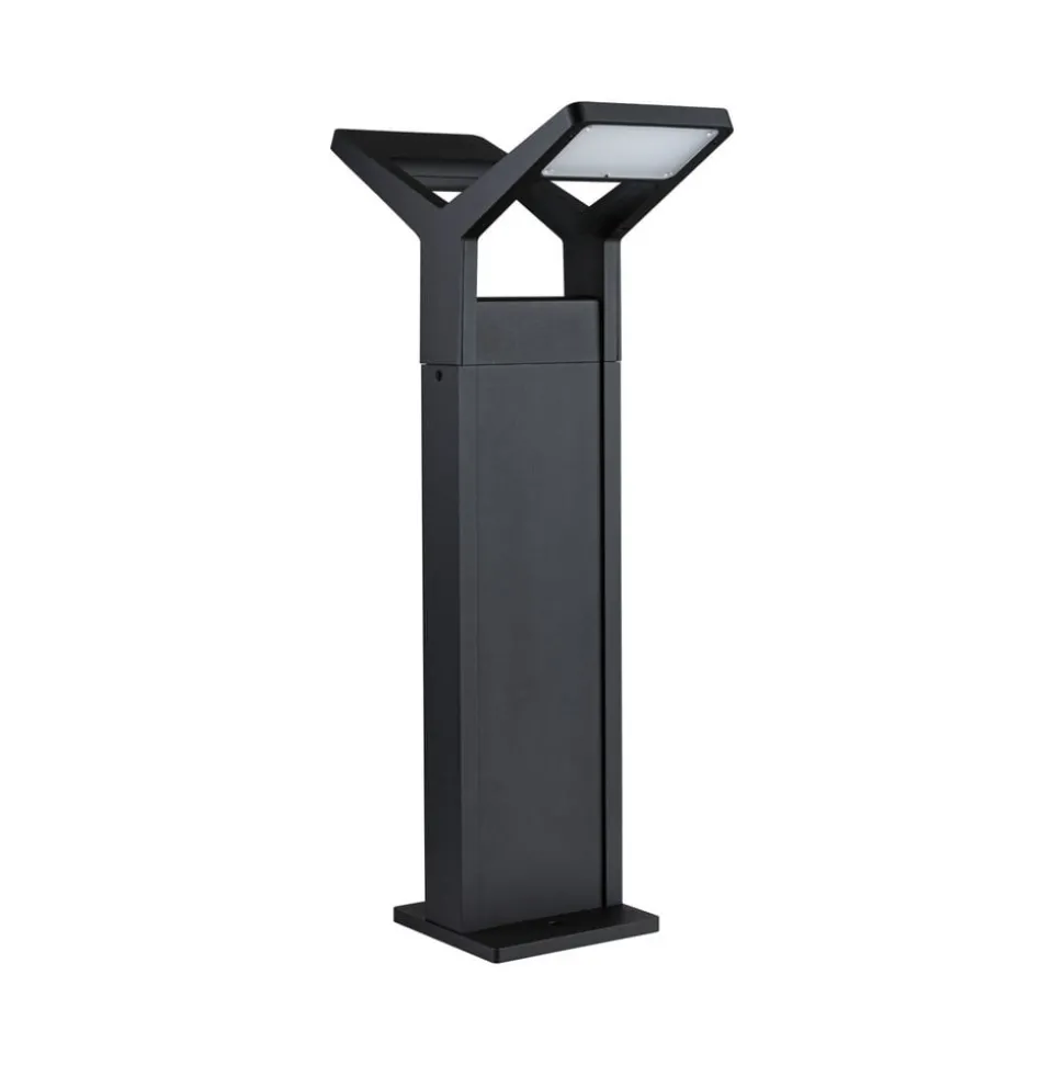 Paulmann Juntea LED tuinpadverlichting, antraciet, sensor, 2-lamps.