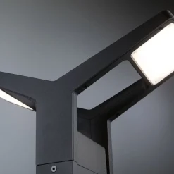 Paulmann Juntea LED tuinpadverlichting, antraciet, sensor, 2-lamps.