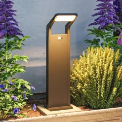 Paulmann Juntea LED tuinpadverlichting, aluminium, antraciet, sensor