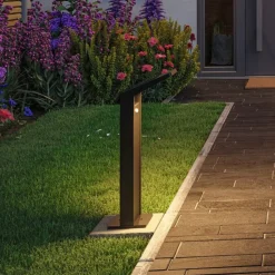 Paulmann Juntea LED tuinpadverlichting, aluminium, antraciet, sensor