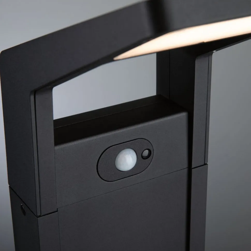 Paulmann Juntea LED tuinpadverlichting, aluminium, antraciet, sensor