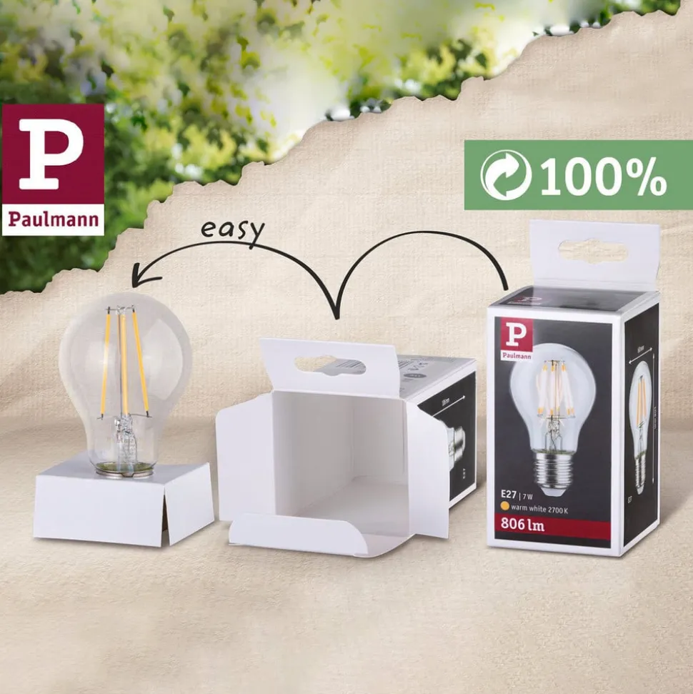 Paulmann LED bol G80 E27 7,5W 827 opaal dimbaar