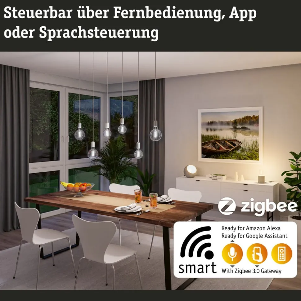 Paulmann LED bol G125 ZigBee E27 7,5W goud CCT