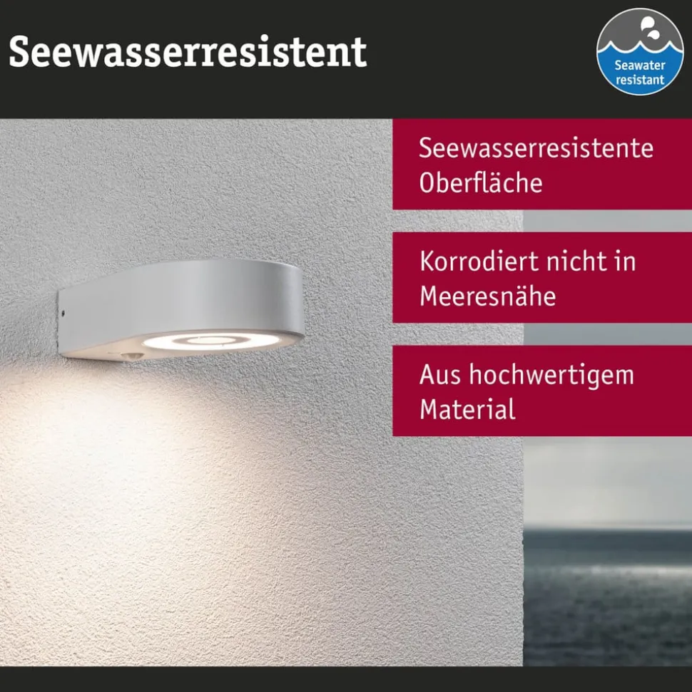 Paulmann LED buiten wandlamp Silma wit 1-lamp IP44