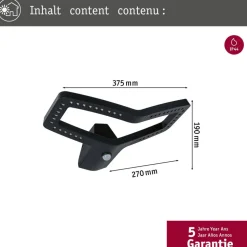 Paulmann LED buiten wandlamp Alara, antraciet, IP44