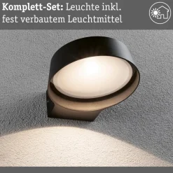 Paulmann LED buiten wandlamp Capea Grand antraciet 16 cm IP44