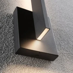 Paulmann LED buiten wandlamp Levka, antraciet, 49 cm aluminium IP44