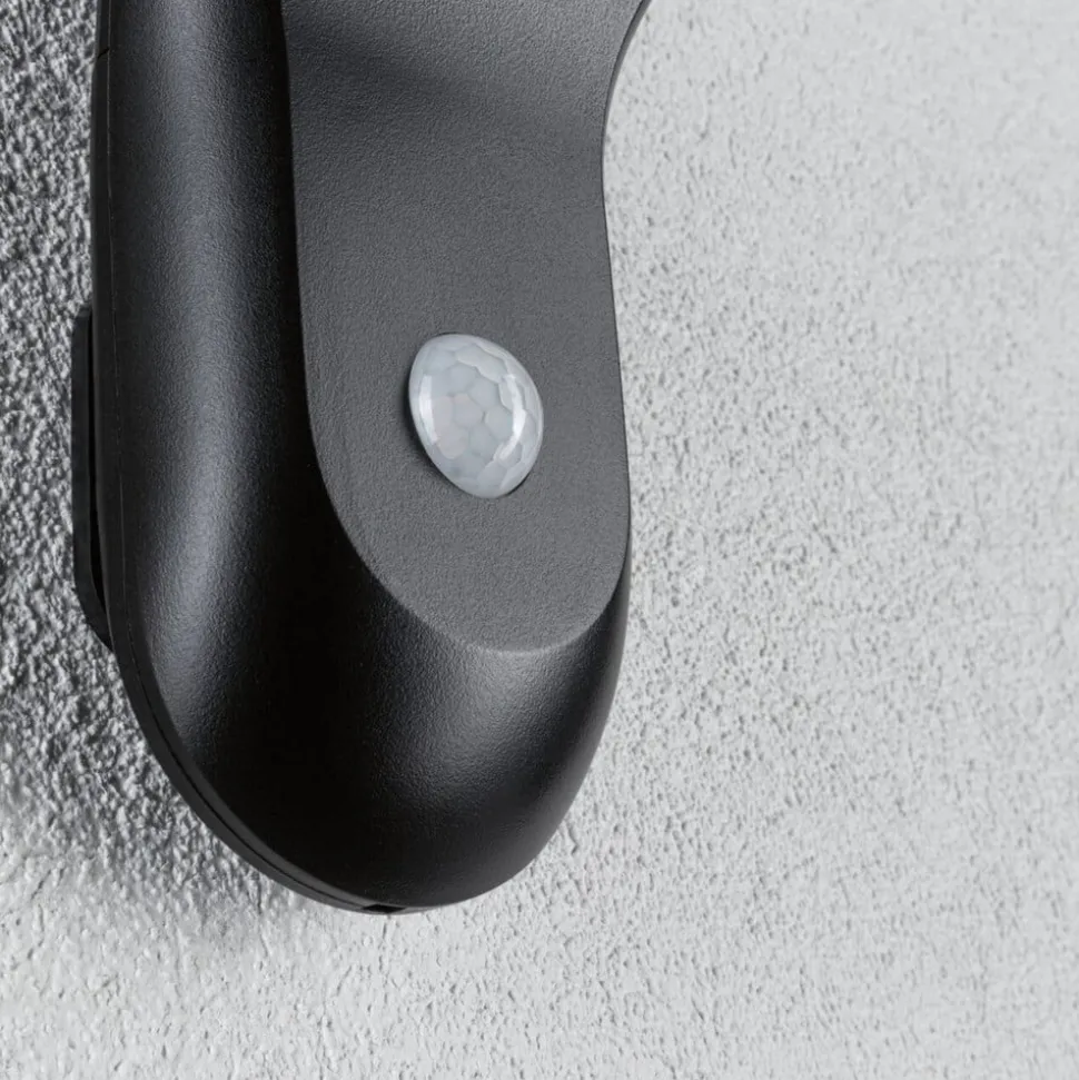 Paulmann LED buiten wandlamp Diskola, sensor, antraciet