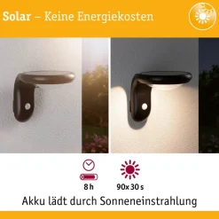 Paulmann LED buiten wandlamp Diskola, sensor, antraciet