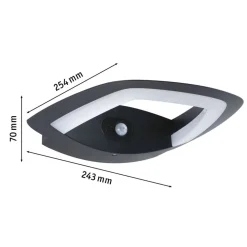 Paulmann LED buiten wandlamp Akena, 2.200 K, antraciet