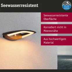 Paulmann LED buiten wandlamp Akena, 2.200 K, antraciet