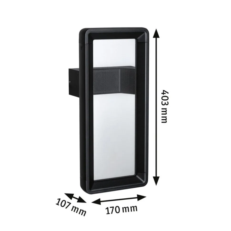 Paulmann LED buiten wandlamp Reana, antraciet IP44