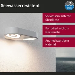 Paulmann LED buiten wandlamp Silma wit 2-lamps IP44