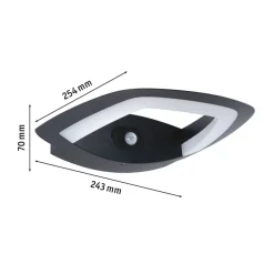 Paulmann LED buiten wandlamp Akena, 3.000 K, antraciet