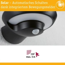 Paulmann LED buiten wandlamp Bordola, sensor, antraciet