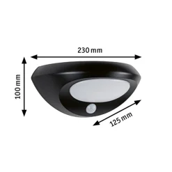 Paulmann LED buiten wandlamp Sorova, sensor, antraciet