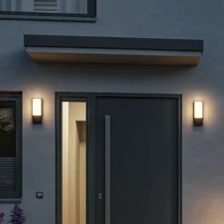 Paulmann LED buitenwandlamp Bonnie, aluminium, antraciet, sensor