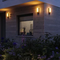 Paulmann LED buitenwandlamp Bonnie, aluminium, antraciet, sensor