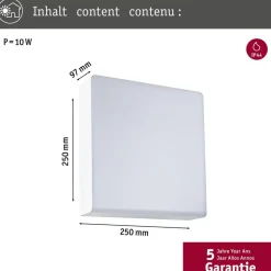 Paulmann LED buitenwandlamp Azalena, sensor, wit