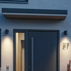 Paulmann LED buitenwandlamp Kimu, antraciet, 3.000 K