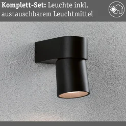 Paulmann LED buitenwandlamp Kimu, antraciet, 3.000 K