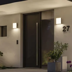 Paulmann LED buitenwandlamp Azalena, sensor, antraciet