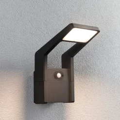 Paulmann LED buitenwandlamp Juntea, aluminium, antraciet, sensor