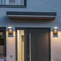 Paulmann LED buitenwandlamp Juntea, aluminium, antraciet, sensor