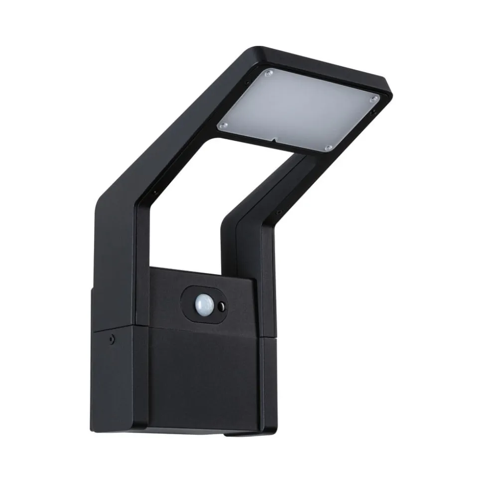 Paulmann LED buitenwandlamp Juntea, aluminium, antraciet, sensor