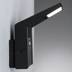 Paulmann LED buitenwandlamp Juntea, aluminium, antraciet, sensor