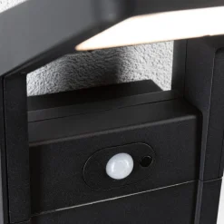 Paulmann LED buitenwandlamp Juntea, aluminium, antraciet, sensor