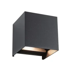 Paulmann LED buitenwandlamp, RGBW, 10x10cm, antraciet