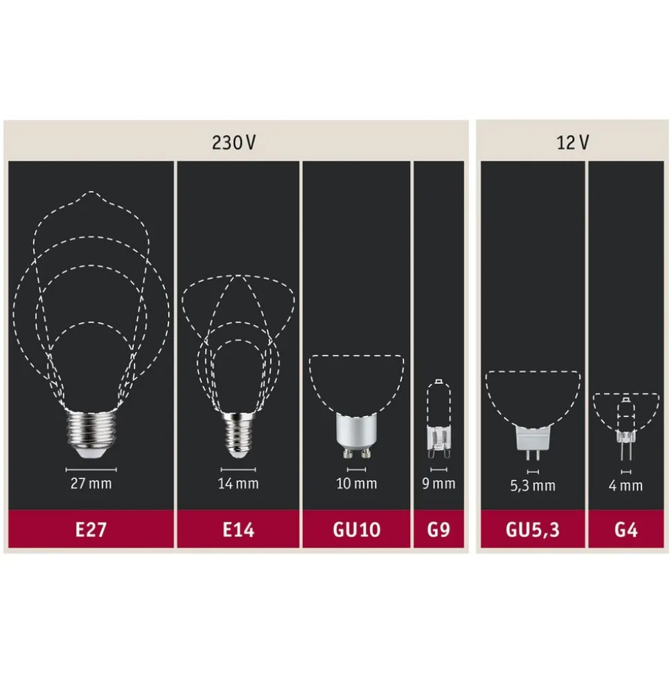 Paulmann LED druppels E14 5W gloeidraad 3-staps dimbaar