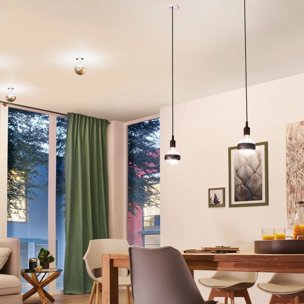 Paulmann LED E27 6,5W G125 ringspiegel zwart