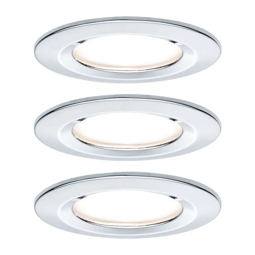 Paulmann LED inbouwspot Nova Coin 3 chroom rond dimbaar