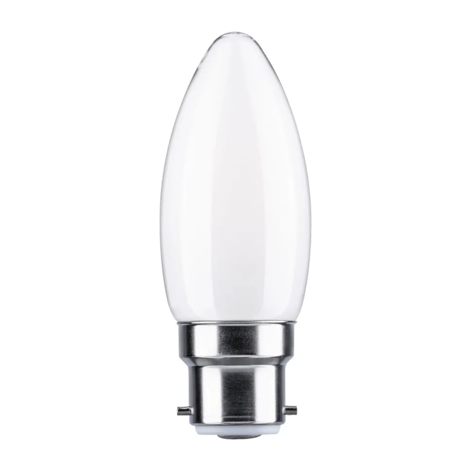 Paulmann LED kaars B22d 4,7W 2.700K opaal dimbaar