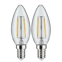 Paulmann LED kaars E14 2,7W 2700K filament 2/set