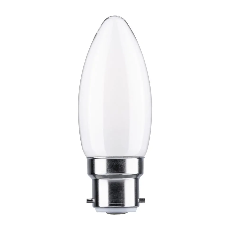 Paulmann LED kaarslamp B22d 4,7W 2.700K opaal