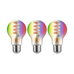 Paulmann LED lamp ZigBee E27 6,3W RGBW goud per 3