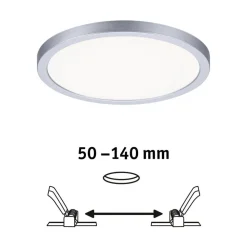 Paulmann LED paneel Areo 4.000K rond chroom 17,5cm